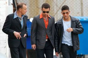 Teo Gebert and Firass Dirani in Crooked Business