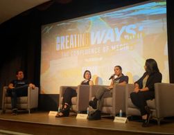 On a panel with Jeni Robins and Valeria Contreras discussing making short films at the 2023 El Paso Film Festival