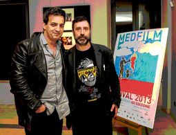 Davide Manuli and Sylvain George at the MEDFILM FESTVAL 2013 in Casa Del Cinema, Rome.