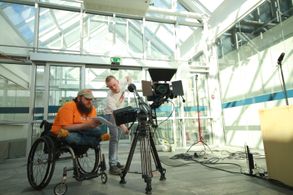 Director Per-Ingvar Tomren and Director of Photography Raymond Volle during the filming of Headless Entanglement.