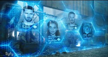 Aaron Ashmore, Thom Allison, Luke Macfarlane, and Hannah John-Kamen