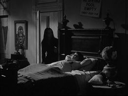 Carolyn Jones and Ken Weatherwax in The Addams Family (1964)