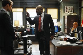 Ron Yuan, Thaddeus Daniels, and Theo James in Golden Boy (2013)