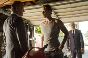 Ray Stevenson, Andrew Kirsanov, and Wil Traval in Dexter (2006)