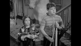 Lisa Loring and Ken Weatherwax in The Addams Family (1964)