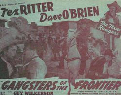 Robert Barron, Dave O'Brien, Tex Ritter, and Guy Wilkerson in Gangsters of the Frontier (1944)