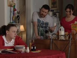 Ian Puleston-Davies, Debbie Rush, and Ellie Leach in Coronation Street (1960)