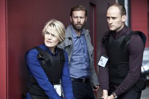 Jakob Cedergren, Frederik Meldal Nørgaard, and Laura Bach in Den som dræber (2011)