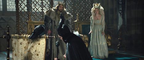 Angelina Jolie, Sharlto Copley, and Hannah New in Maleficent (2014)