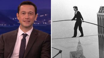 Joseph Gordon-Levitt and Philippe Petit in Conan (2010)