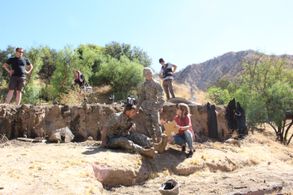 BTS picture of Jacob and crew in, 