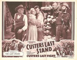 Nancy Caswell, Rex Lease, Milburn Morante, and Josef Swickard in Custer's Last Stand (1936)