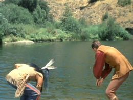 Ed Ames and Fess Parker in Daniel Boone (1964)