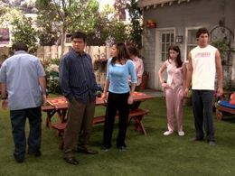 Constance Marie, Bryan Fisher, George Lopez, Belita Moreno, Valente Rodriguez, and Masiela Lusha in George Lopez (2002)