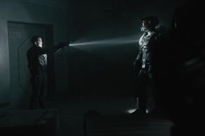 Pablo Schreiber and Anna Koval in Halo: Visegrad (2024)