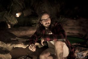 Jase Haber behind the scenes of Blind Hell