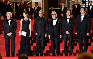 Marin Karmitz, Abbas Kiarostami, Ryô Kase, Tadashi Okuno, and Rin Takanashi at an event for Like Someone in Love (2012)