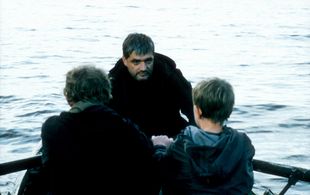 Konstantin Lavronenko, Ivan Dobronravov, and Vladimir Garin in The Return (2003)