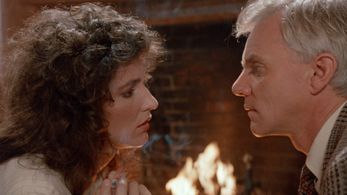 Malcolm McDowell and Madolyn Smith Osborne in The Caller (1987)