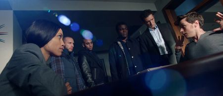 Vincent Cassel, Rosario Dawson, James McAvoy, Danny Sapani, and Wahab Sheikh in Trance (2013)