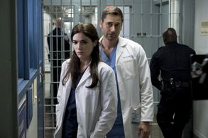 Ryan Eggold and Janet Montgomery in New Amsterdam (2018)