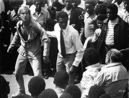 Jeff Bridges and Calvin Lockhart in Halls of Anger (1970)