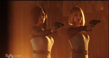 Erica Cox and Sierra Wooldridge in Killjoys (2015)