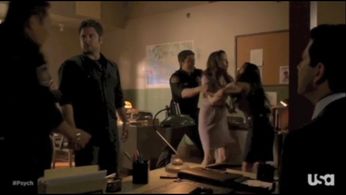 James Roday Rodriguez, Cynthia Mendez, Marcio Moreno, and Xiomara Lopez in Psych (2006)