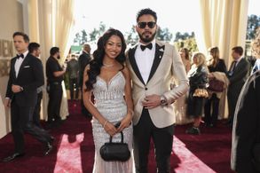 Camille Hyde and Michael Evans Behling at an event for 81st Golden Globe Awards (2024)