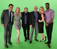 From the set of Hilton Head Island - L-R: Antonio Sabato Jr, Crystal Hunt, Carey Scott, Michael Swan, Christina Collard,