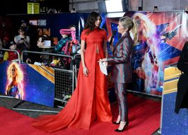 Edith Bowman and Gemma Chan at an event for Captain Marvel (2019)