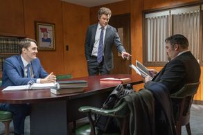 Josh Duhamel and Ben Chase in The Thing About Pam (2022)