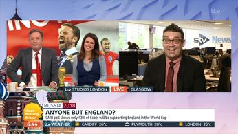 Piers Morgan, Susanna Reid, Gareth Southgate, Harry Kane, and Tony Haggerty in Good Morning Britain (2014)