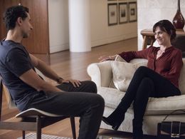 Ben Shenkman and Maggie Siff in Billions (2016)