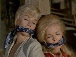 Linda Evans and Jeanne Cooper in The Big Valley (1965)