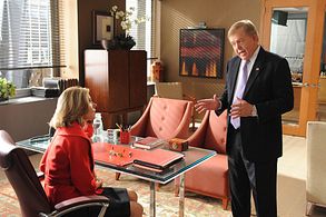 Christine Baranski and Lou Dobbs in The Good Wife (2009)