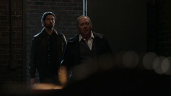 James Spader and Mario Peguero in The Blacklist: The Bear Mask (2022)