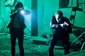 Christopher Egan and Kim Engelbrecht in Dominion (2014)