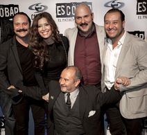 César Mora, Andrés Parra, Christian Tappan, and Rodolfo Silva at an event for Pablo Escobar: El Patrón del Mal (2012)