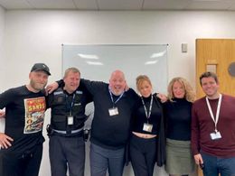 Mark Margason, Kris Smith, Richard Cullen, Isobel Hamilton, Jo Lay, and Mark Wells in New Year's Eve (2023)