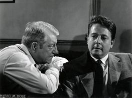 Jean Desailly and Jean Gabin in Inspector Maigret (1958)