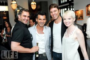 Martyn Lawrence Bullard, Steve Dabio, Mark Steven Johnson and Elizabeth Olin attend An In-House Screening of 'Network' H