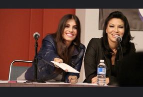 Guest cast panelists Patricia Lauriet and Crystal Santos for the film “The Boom Boom Girls of Wrestling” Stan Lee’s Cami