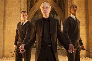 Tom Felton, Josh Herdman, and Louis Cordice in Harry Potter and the Deathly Hallows: Part 2 (2011)