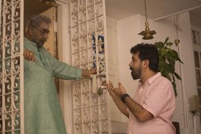 Rajiv Menon and Nedumudi Venu in Sarvam Thaala Mayam (2018)