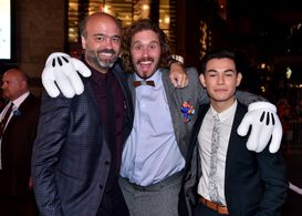 Scott Adsit, T.J. Miller, and Ryan Potter at an event for Big Hero 6 (2014)