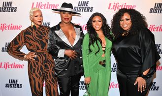 Drew Sidora, Kierra Sheard-Kelly, and Ta'Rhonda Jones at an event for Line Sisters (2022)