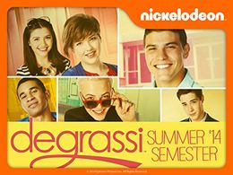 Demetrius Joyette, Aislinn Paul, Luke Bilyk, Lyle Lettau, Ana Golja, and Eric Osborne in Degrassi: The Next Generation (