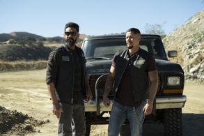 JD Pardo, Angel Reyes, and Clayton Cardenas in Mayans M.C.: Overreaching Don't Pay (2021)