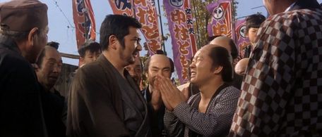 Shintarô Katsu and Osami Nabe in Zatoichi Challenged (1967)